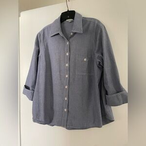 Coldwater Creek light blue Jean shirt. Marked 1x fits med-lg.